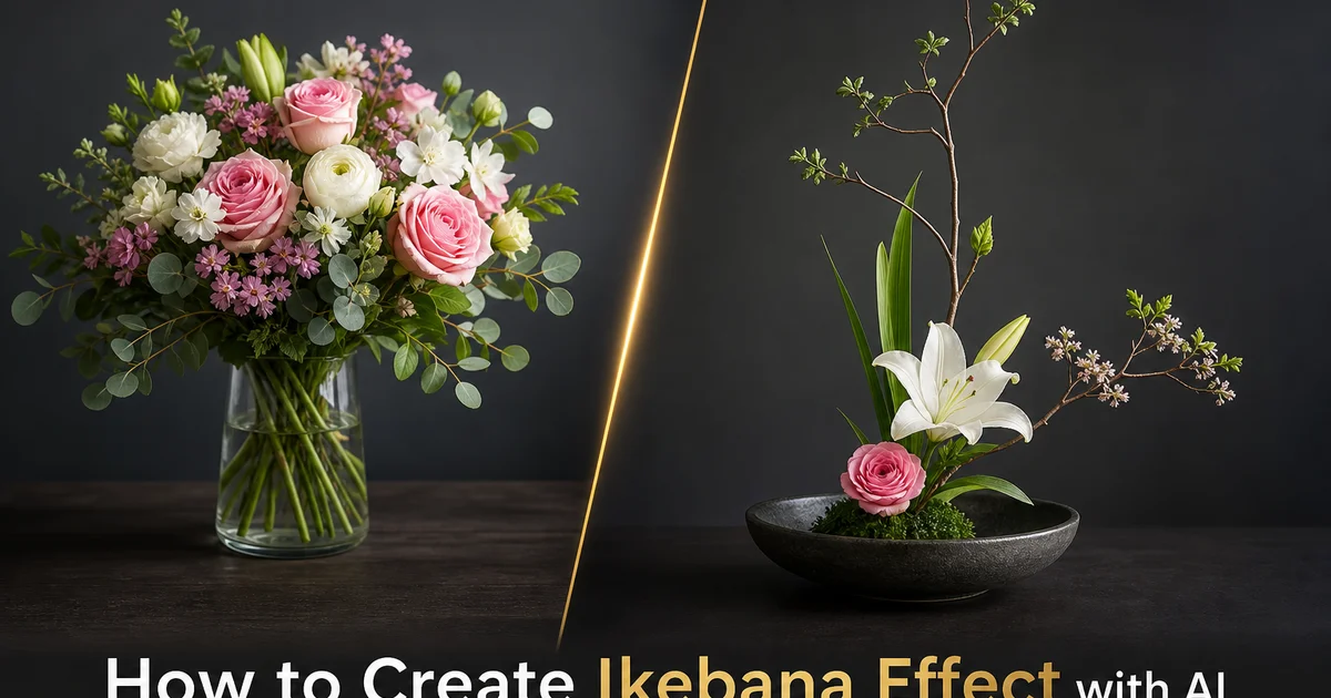 How to Create Ikebana Effect with AI — Magic Eraser