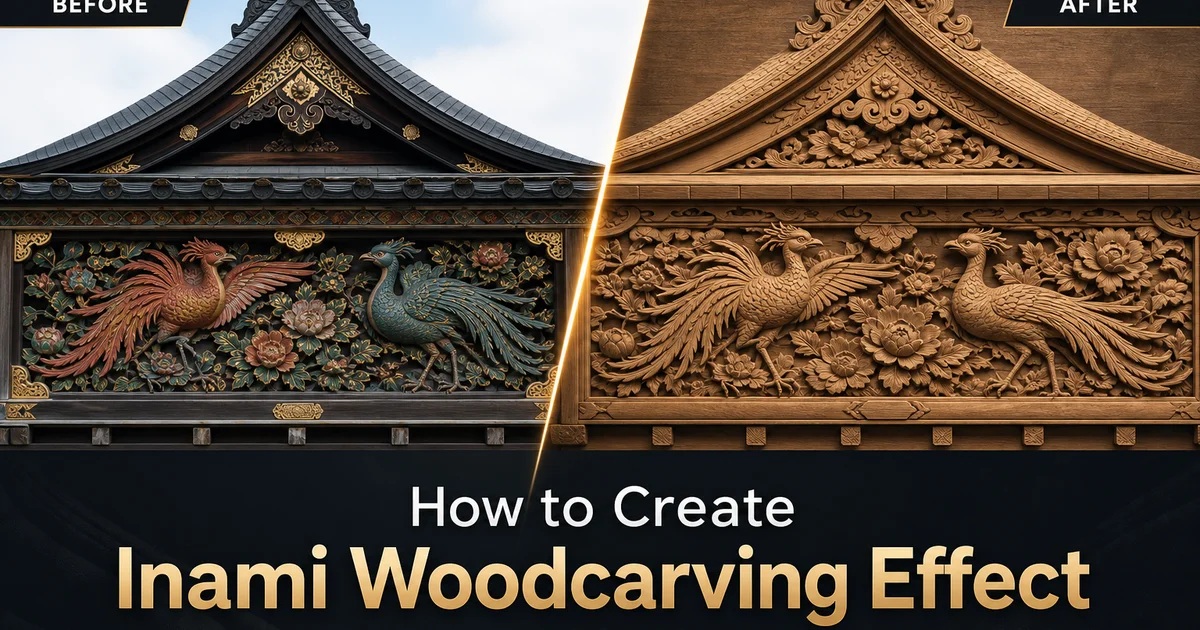 How to Create an Inami Woodcarving Effect with AI Photo Editing