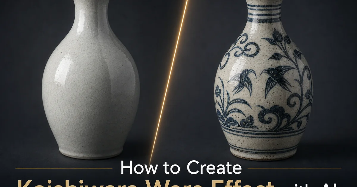 How to Create a Koishiwara Ware Effect with AI: Japanese Folk Pottery Decoration Tutorial
