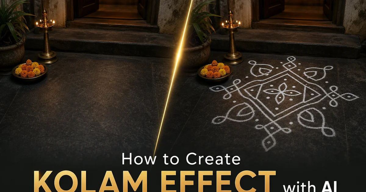 How to Create Kolam Effect with AI — Magic Eraser