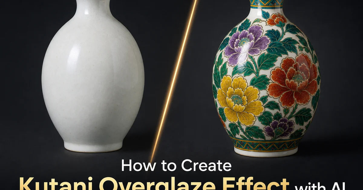How to Create a Kutani Overglaze Enamel Effect with AI: Bold Japanese Porcelain Art
