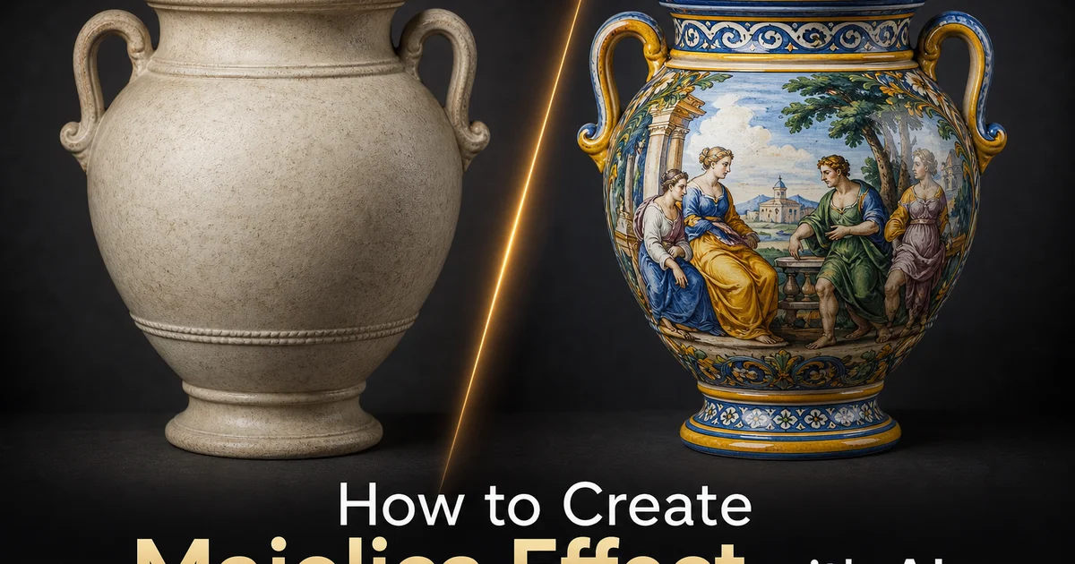 How to Create Majolica Effect with AI — Magic Eraser