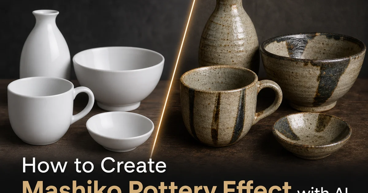 How to Create a Mashiko Pottery Effect with AI: Japanese Folk Ceramic Texture Tutorial