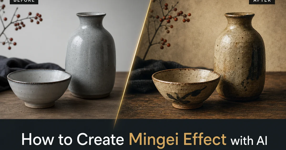 How to Create a Mingei Effect with AI Photo Editing