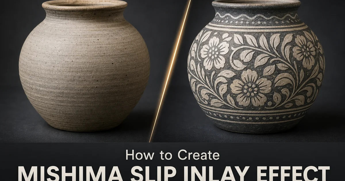 How to Create a Mishima Slip Inlay Effect with AI: Korean Ceramic Art Digitized