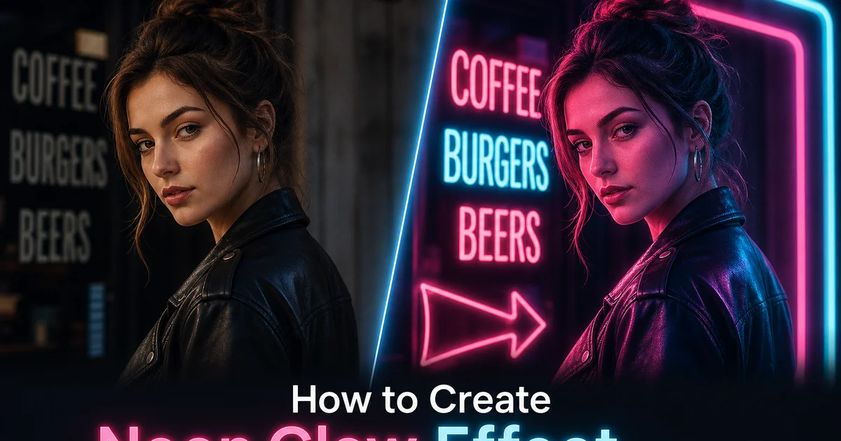 How to Create a Neon Glow Effect with AI — Magic Eraser