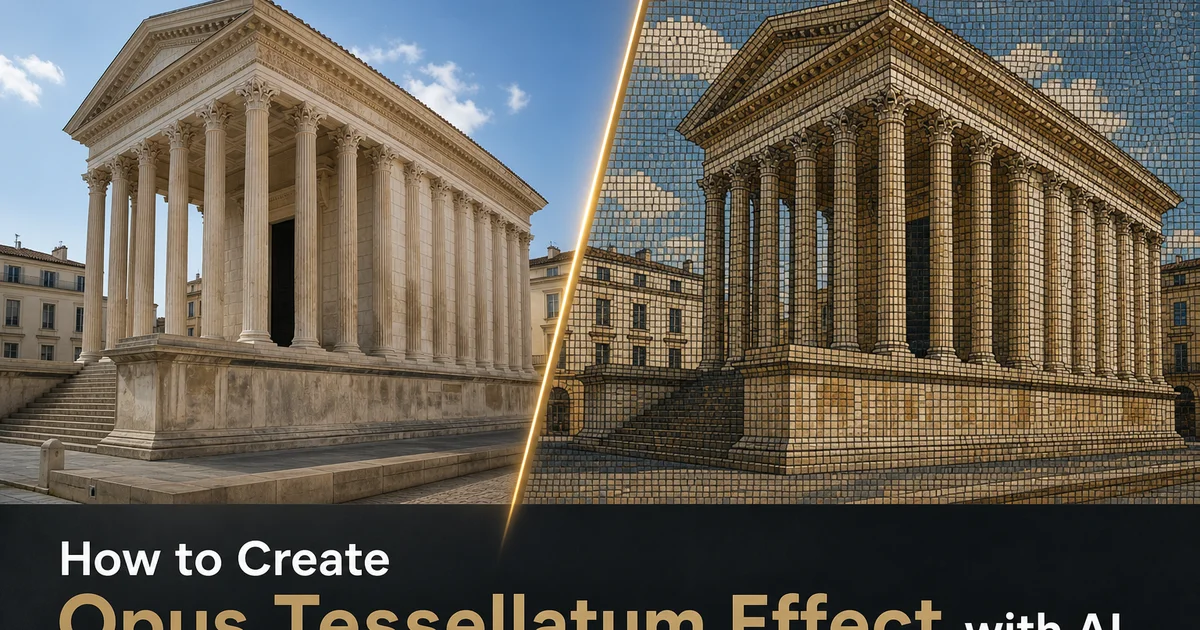 How to Create an Opus Tessellatum Effect with AI Photo Editing — Magic Eraser
