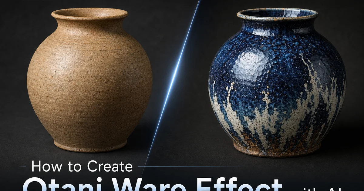 How to Create an Otani Ware Effect with AI: Japanese Large-Scale Pottery Texture Tutorial