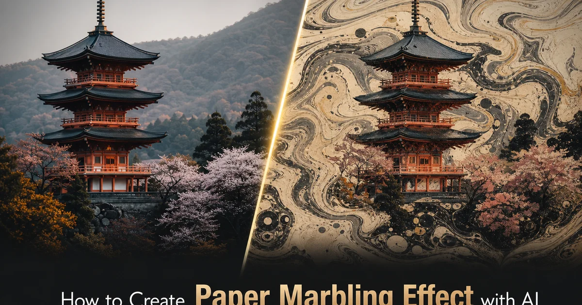 How to Create Paper Marbling Effect with AI — Magic Eraser