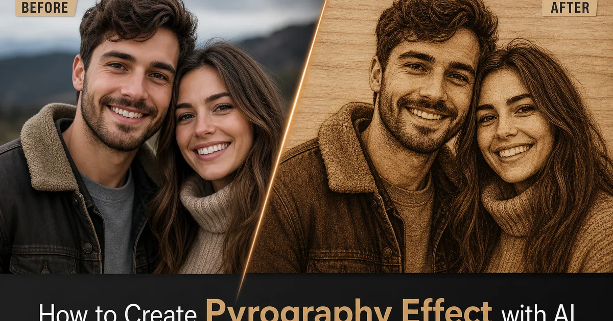How to Create Pyrography Effect with AI — Magic Eraser