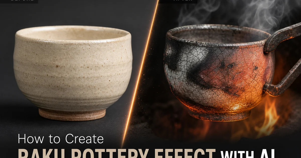 How to Create Raku Pottery Effect with AI — Magic Eraser