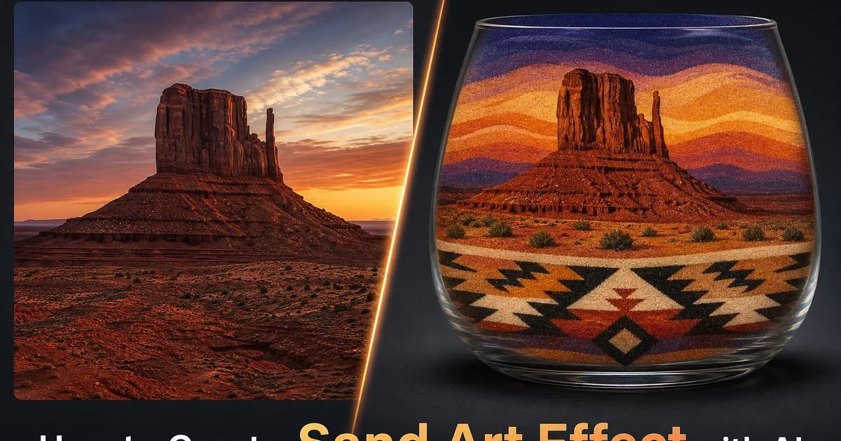 How to Create Sand Art Effect with AI — Magic Eraser