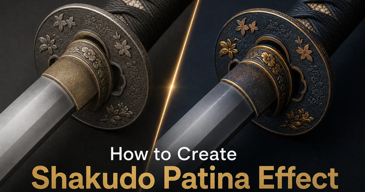 How to Create a Shakudo Patina Effect with AI: Japanese Gold-Copper Alloy Style