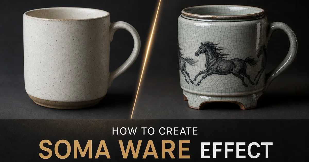 How to Create a Soma Ware Effect with AI: Japanese Horse Pottery Texture Tutorial