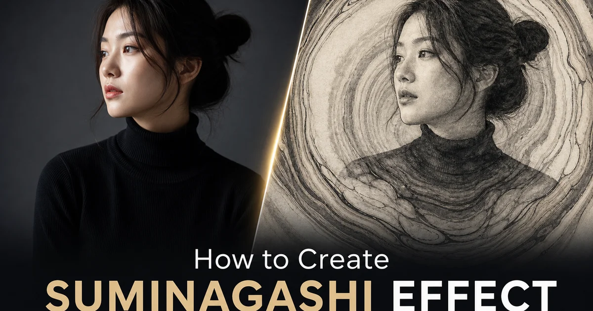 How to Create Suminagashi Effect with AI — Magic Eraser
