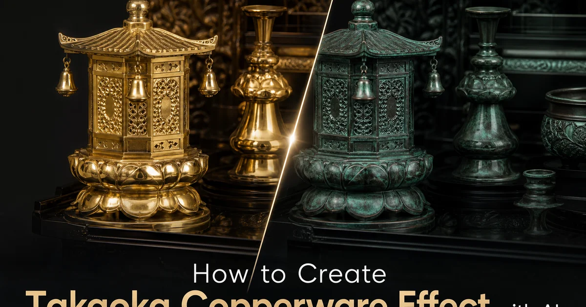 How to Create a Takaoka Copperware Effect with AI: Japanese Doki Metal Texture Tutorial