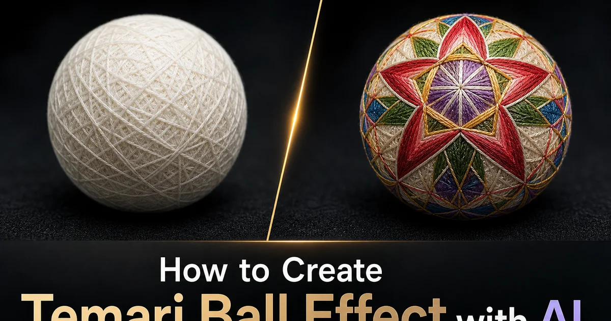 How to Create a Temari Ball Effect with AI — Magic Eraser