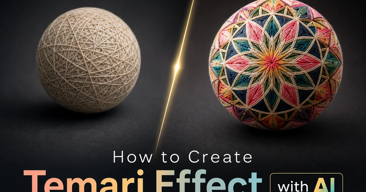 How to Create Temari Effect with AI — Magic Eraser