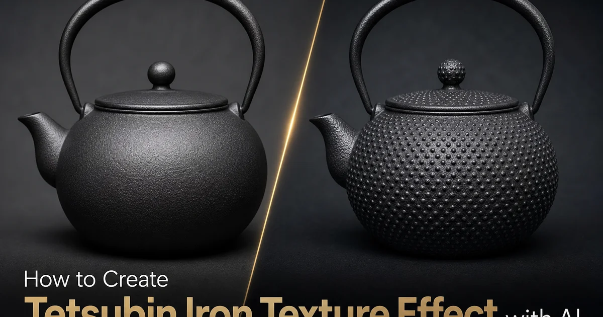 How to Create a Tetsubin Iron Texture Effect with AI Photo Editing