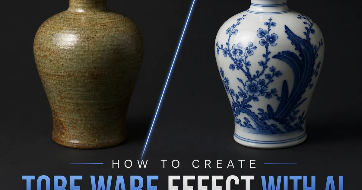 How to Create a Tobe Ware Effect with AI: Japanese Folk Pottery Tutorial