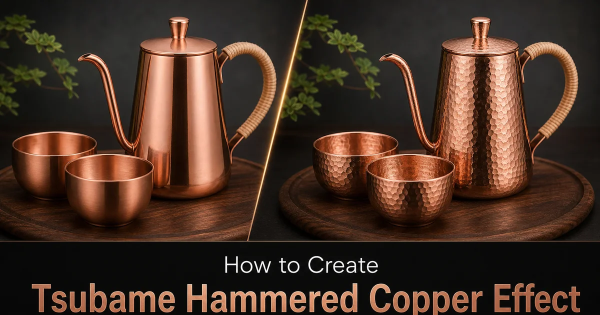 How to Create a Tsubame Hammered Copper Effect with AI Photo Editing