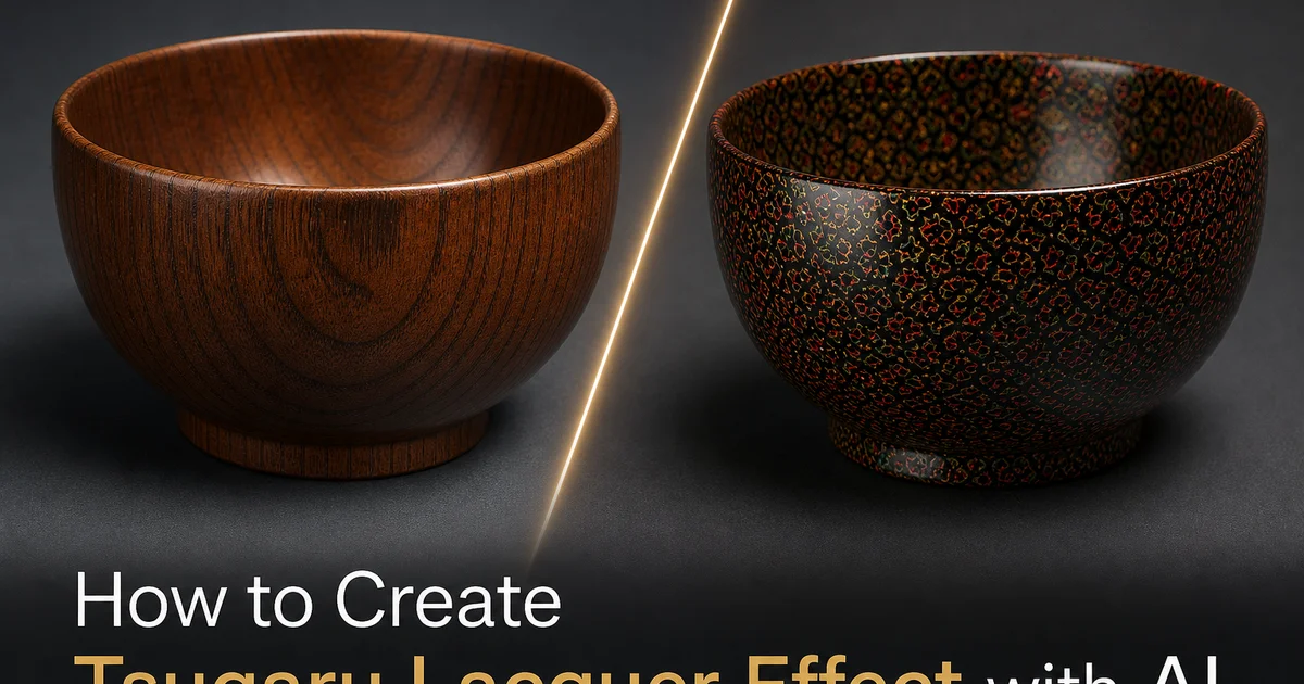 How to Create a Tsugaru Lacquer Effect with AI Photo Editing