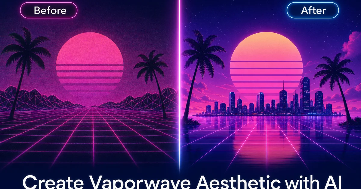 How to Create Vaporwave Aesthetic with AI — Magic Eraser