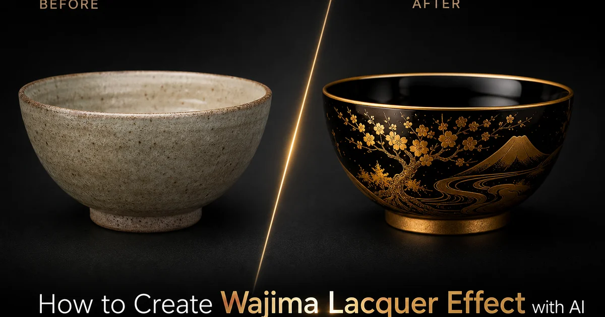 How to Create a Wajima Lacquer Effect with AI: Japanese Urushi Texture Tutorial