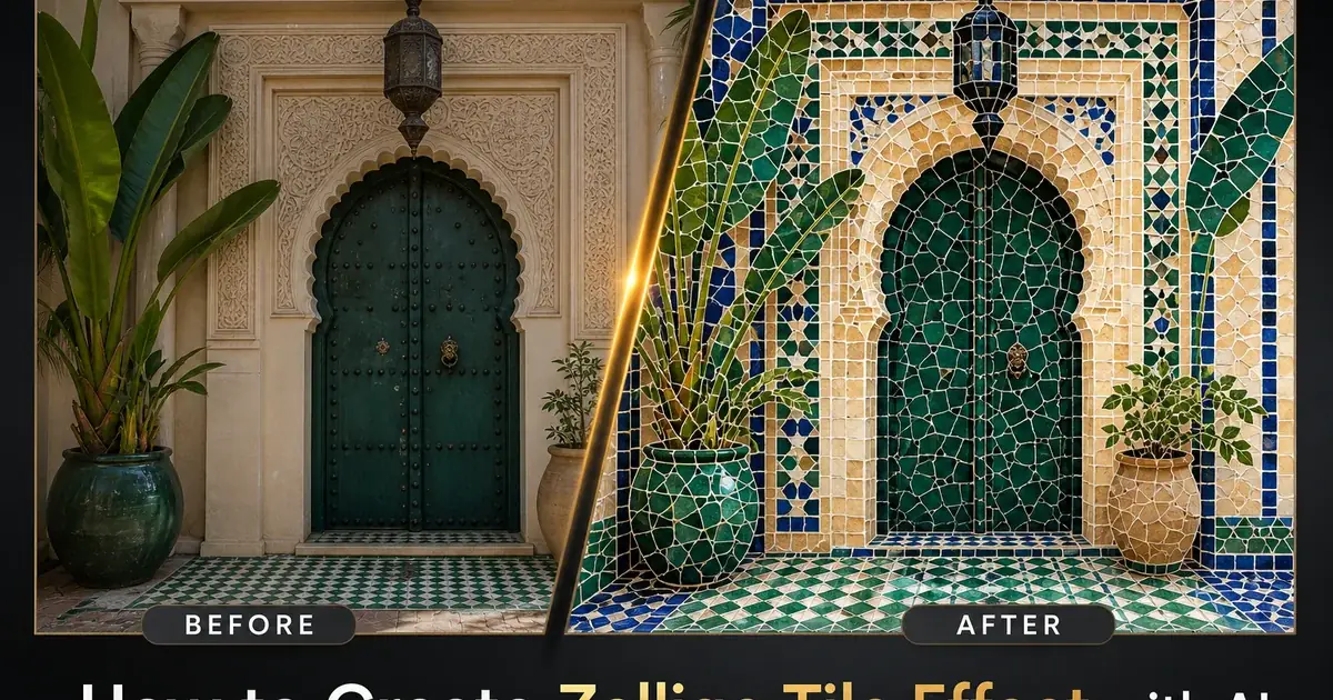 How to Create Zellige Tile Effect with AI — Magic Eraser