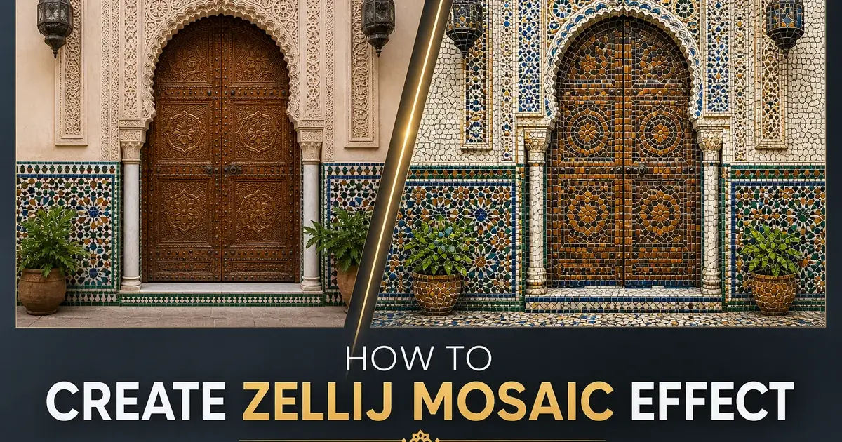 How to Create a Zellij Mosaic Effect with AI Photo Editing — Magic Eraser
