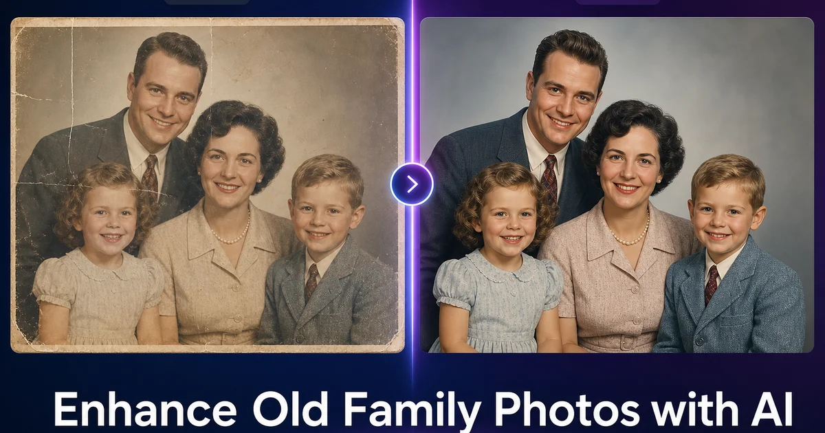 How to Enhance Old Family Photos with AI — Magic Eraser