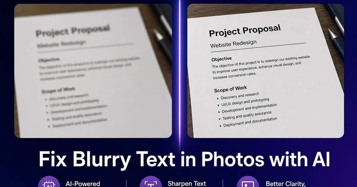 How to Fix Blurry Text in Photos with AI — Magic Eraser