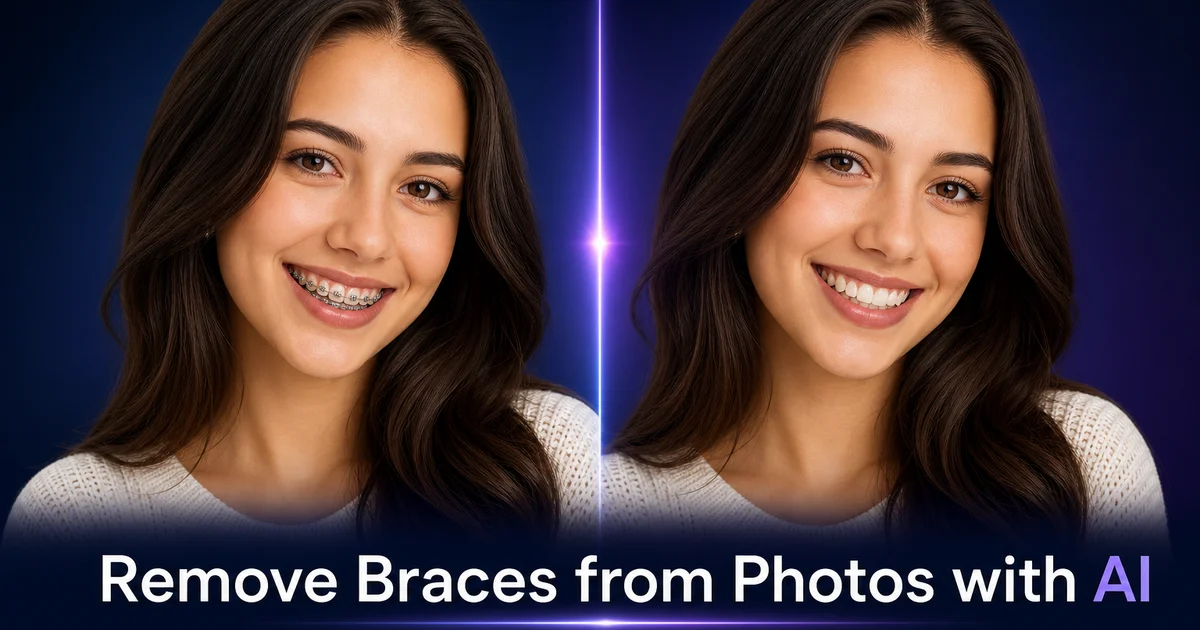 How to Remove Braces from Photos with AI — Magic Eraser