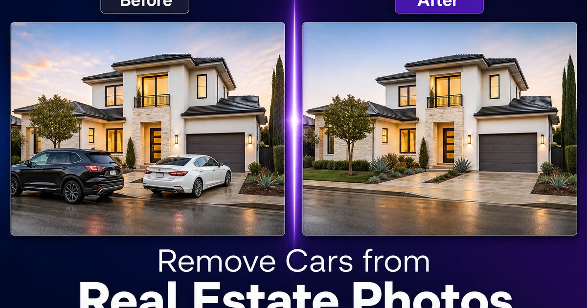 How to Remove Cars from Real Estate Photos: Clean Driveways and Street Views for Property Listings