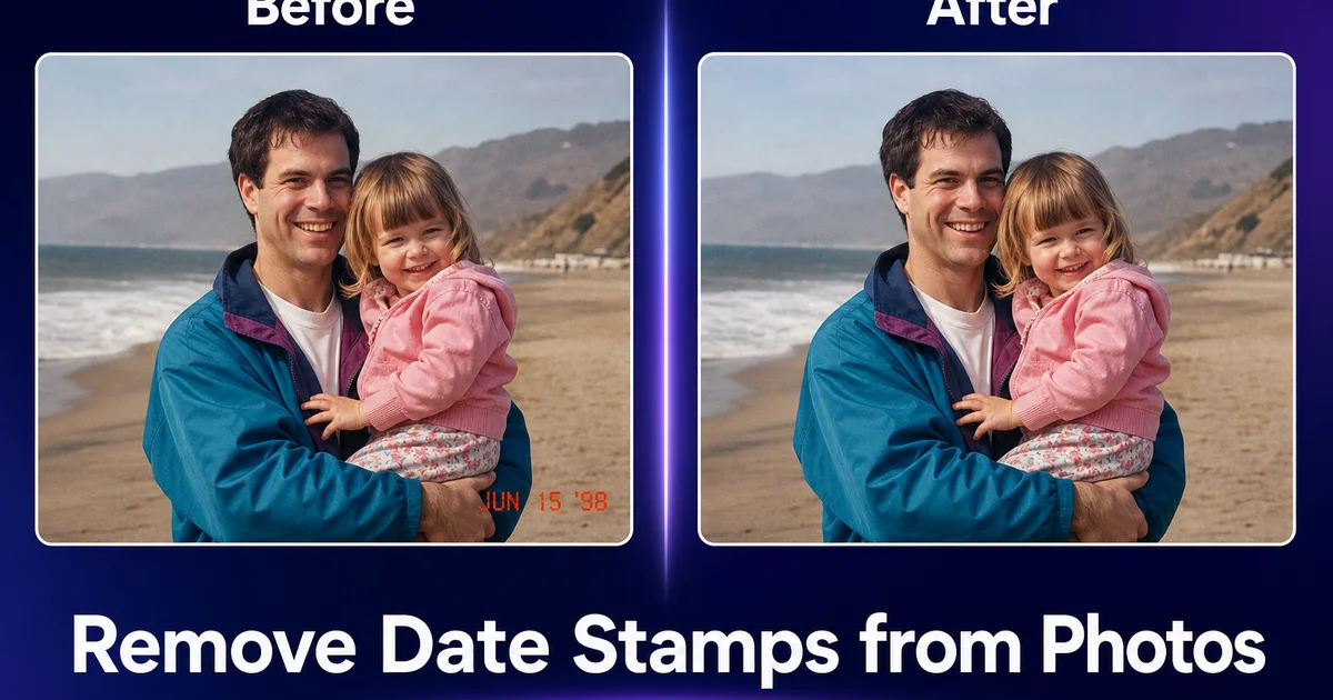 How to Remove Date Stamps from Photos — Magic Eraser