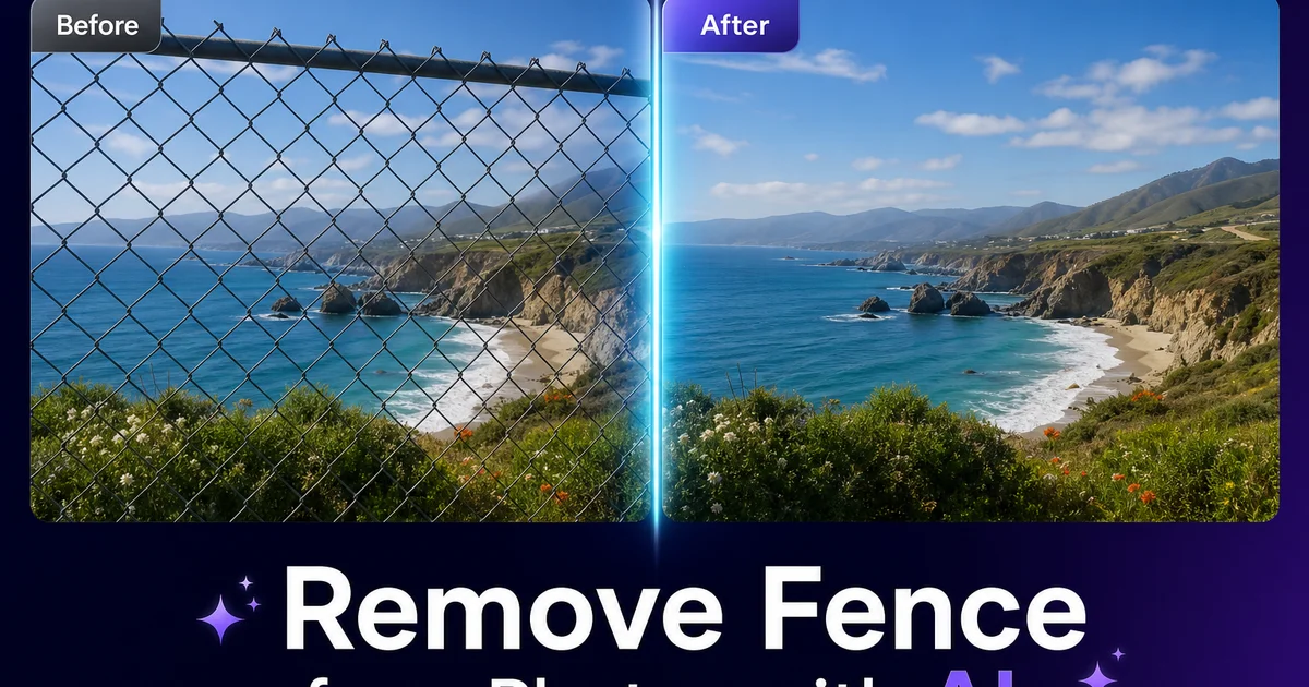 How to Remove a Fence from Photos with AI — Magic Eraser