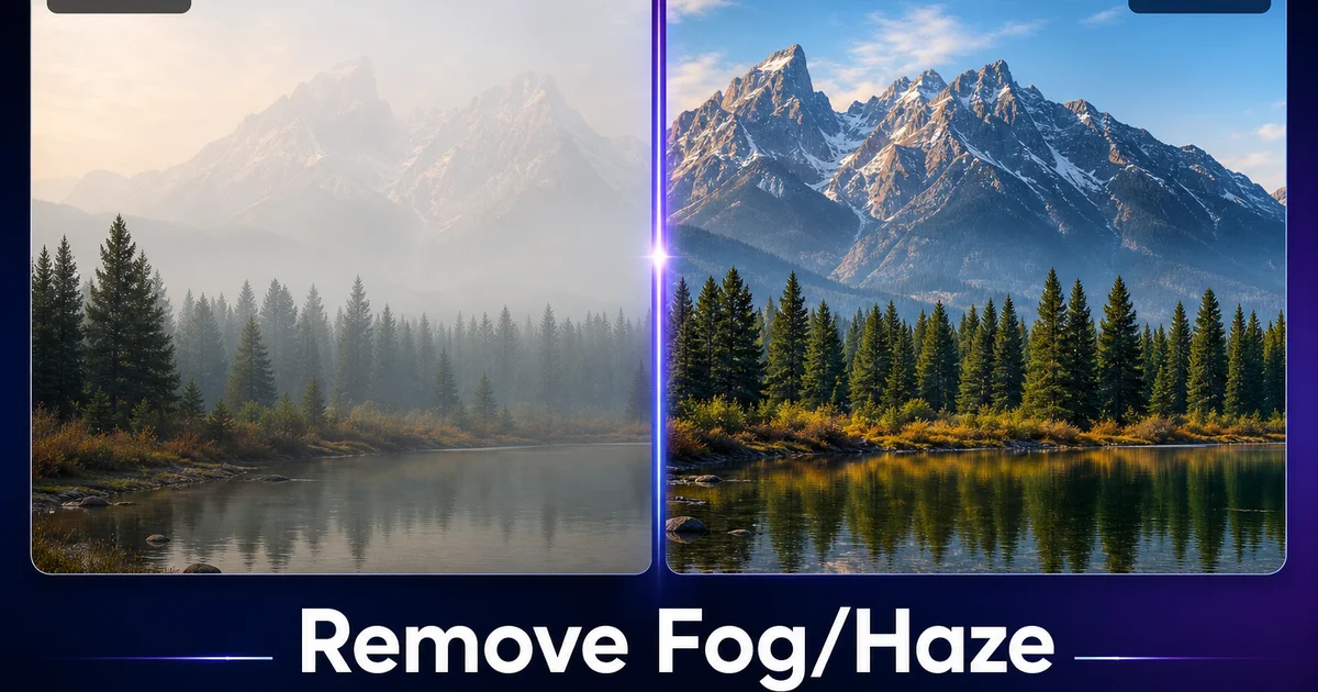 How to Remove Fog and Haze from Landscape Photos: AI Dehaze and Clarity Restoration