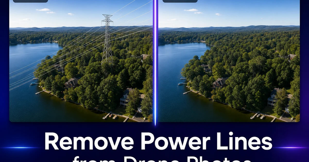 How to Remove Power Lines from Drone Photos — Magic Eraser