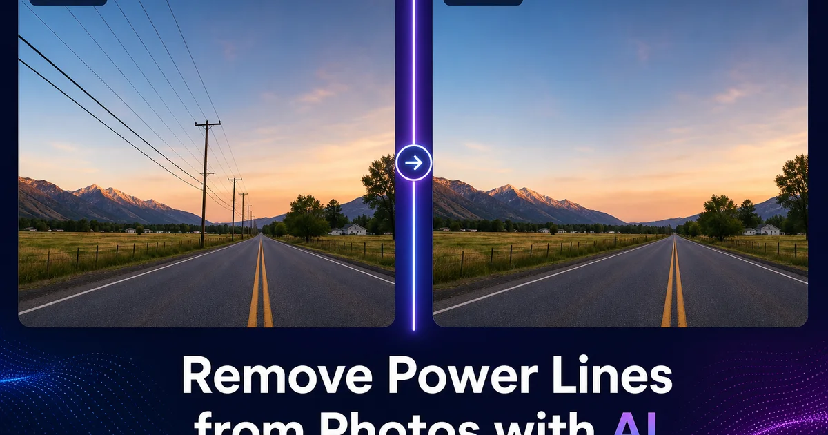How to Remove Power Lines from Photos with AI — Magic Eraser