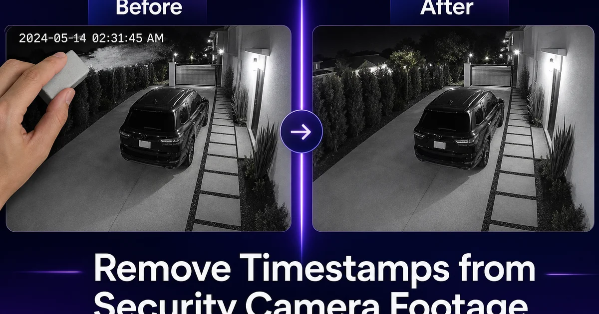How to Remove Timestamps from Security Camera Footage with AI