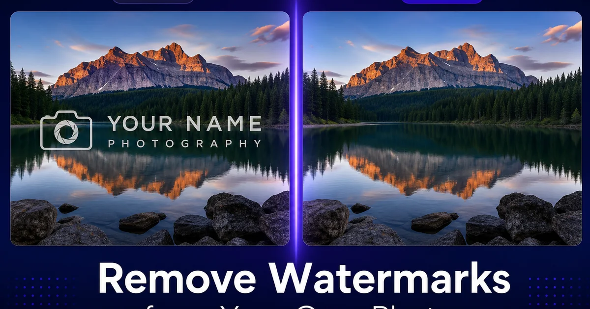 How to Remove Watermarks from Your Own Photos