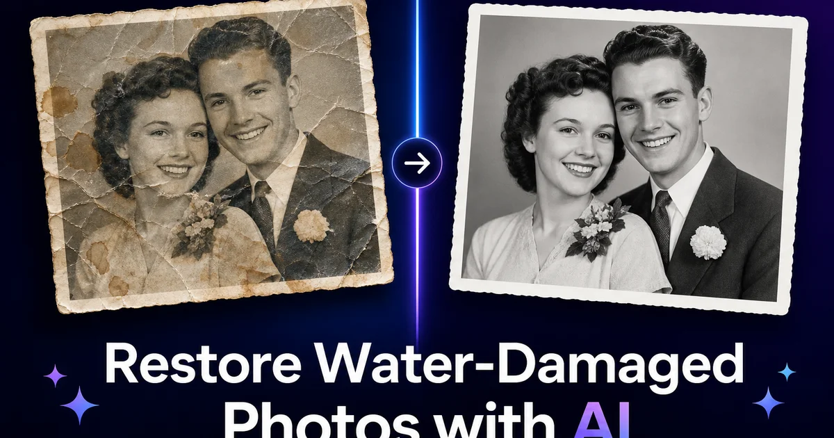 How to Restore Water-Damaged Photos with AI: Stains, Warping, and Mold Repair