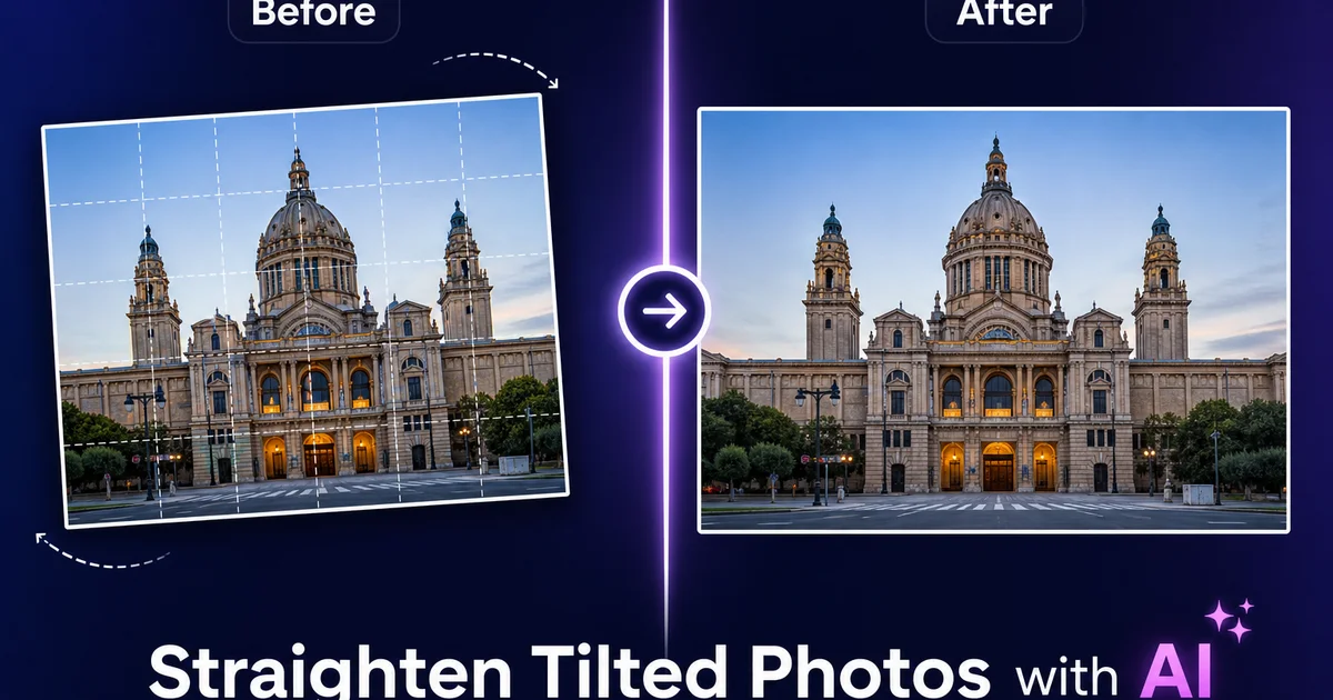 How to Straighten Tilted Photos with AI — Magic Eraser