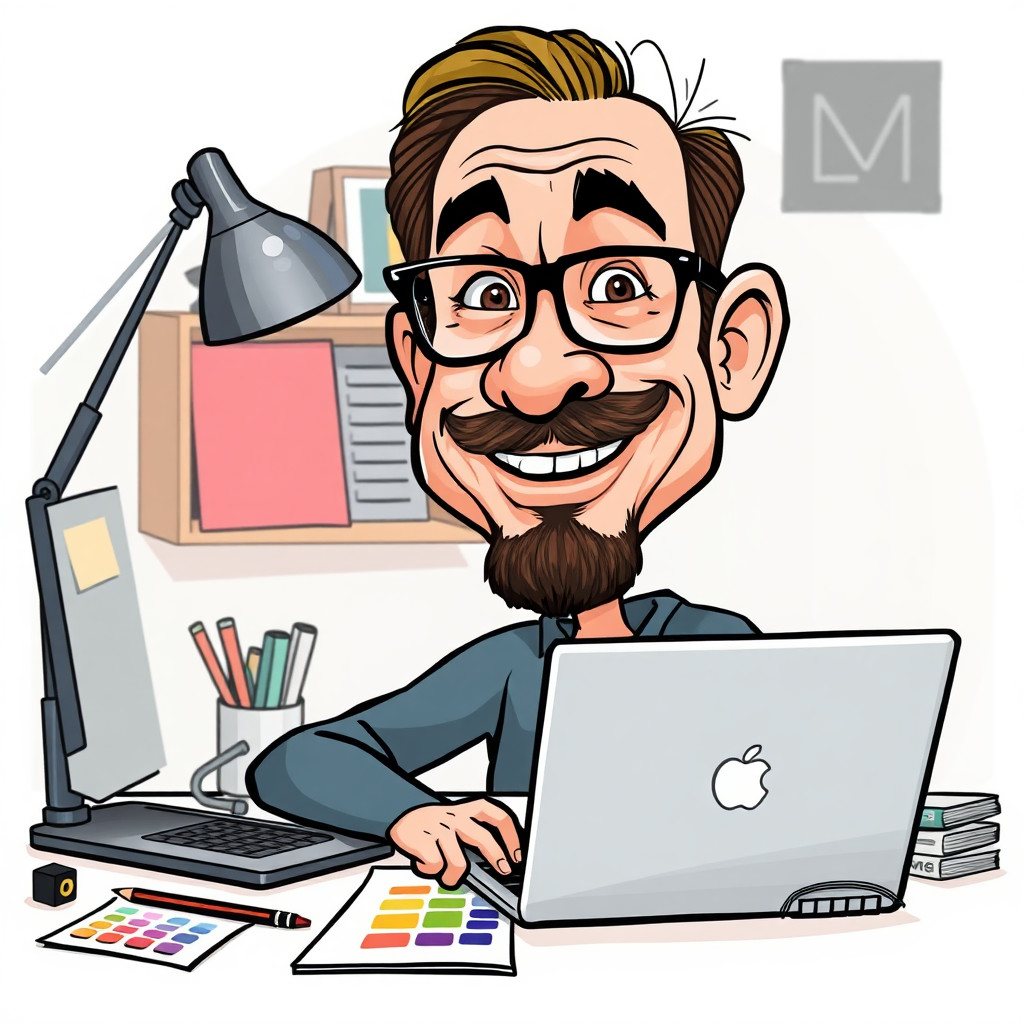 كاريكاتير AI generated creator workspace example