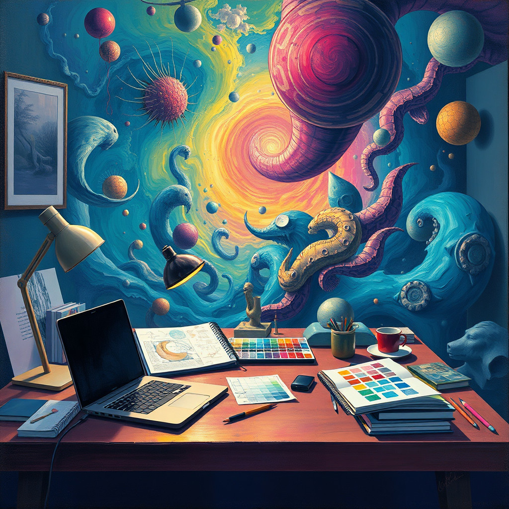 الرسم السريالي AI generated creator workspace example