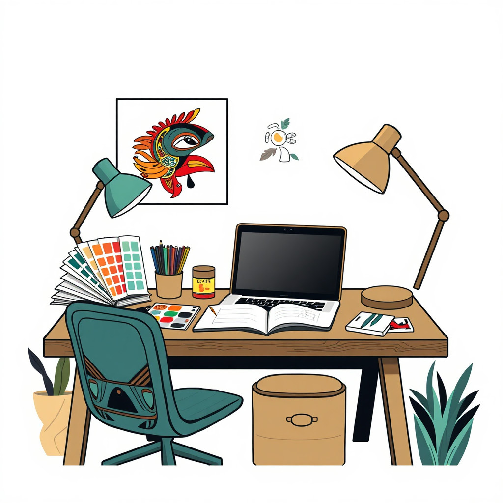 فن التلينغيت AI generated creator workspace example