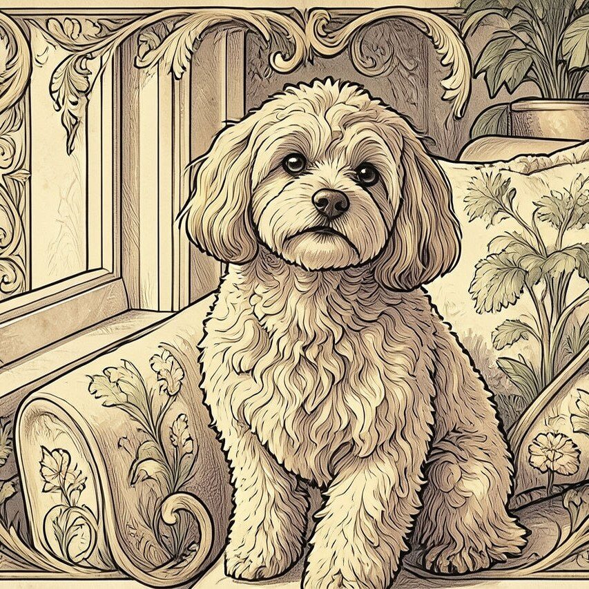 Art Nouveau AI filter pet result