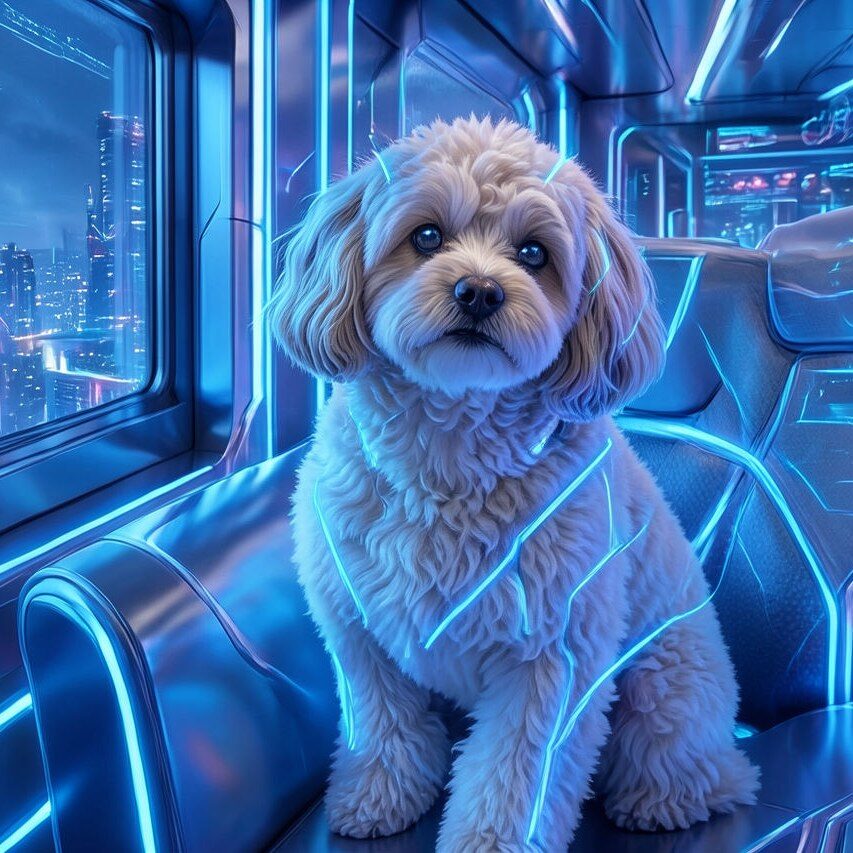 Futuristic AI filter pet result