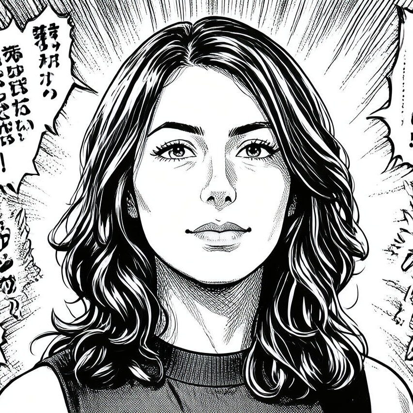 Manga AI filter portrait result