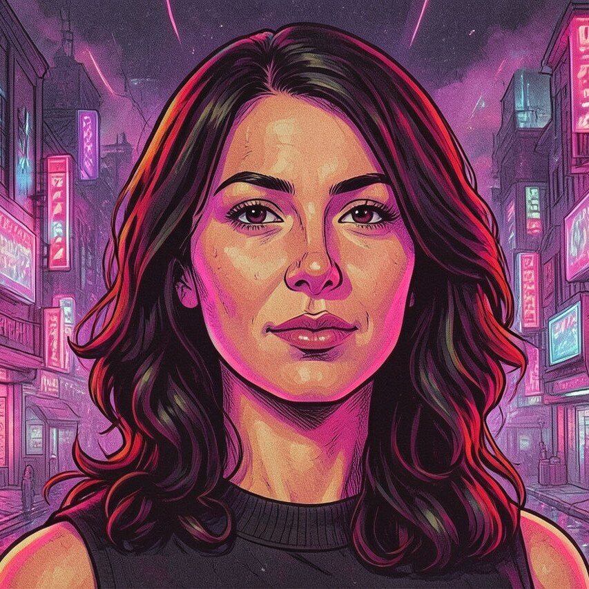 Retro Cyberpunk AI filter portrait result